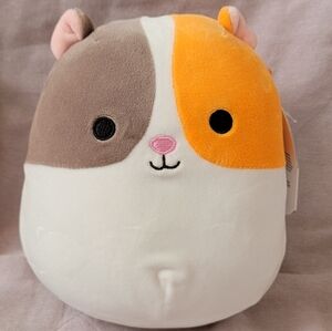 Squishmallow Guinea Pig - Brown, White, and Orange